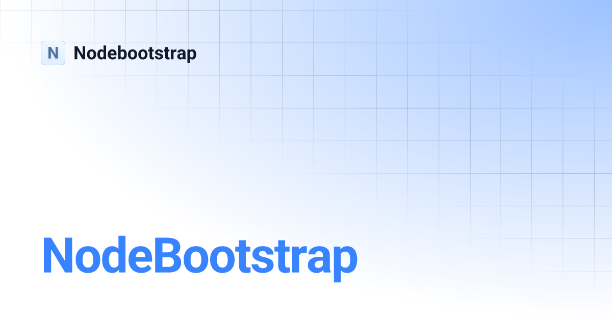 NodeBootstrap | Nodebootstrap